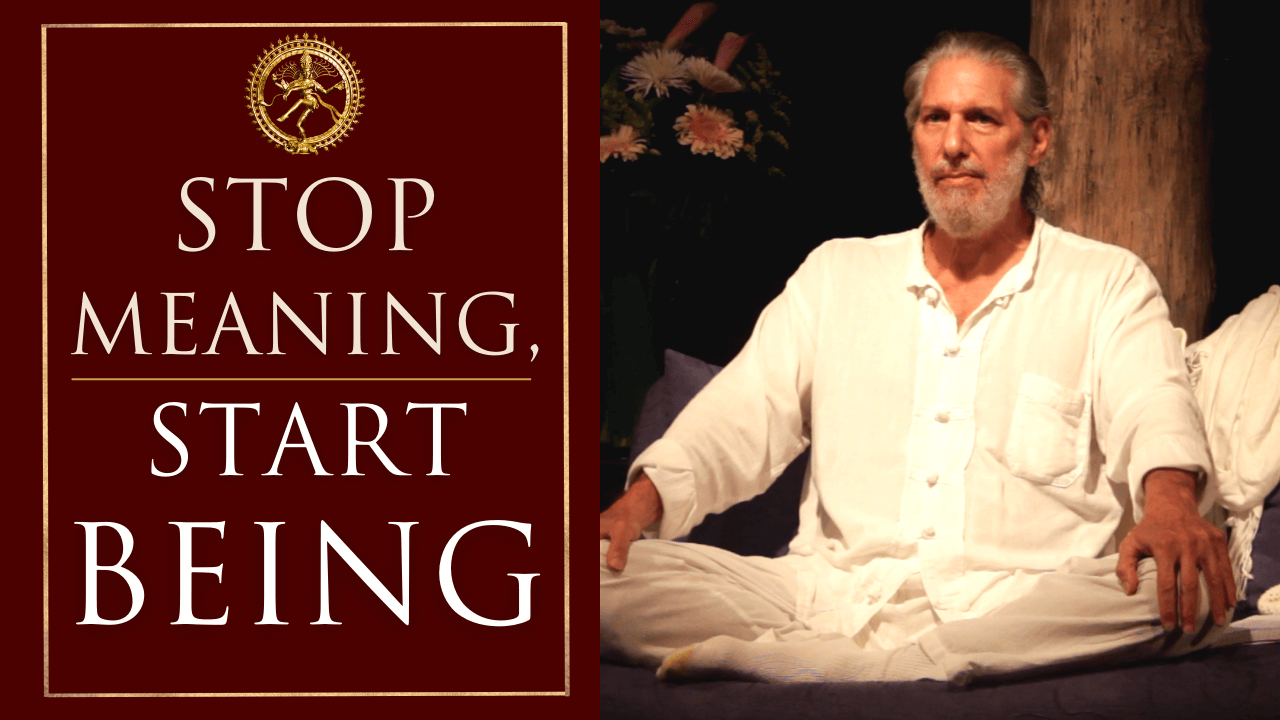Meditation is the Shift from Meaning to Being